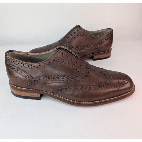 Clarks Craftmaster Oliver Brown Leather Brogue Oxfords 15775 Mens Shoes 7.5 main image 7
